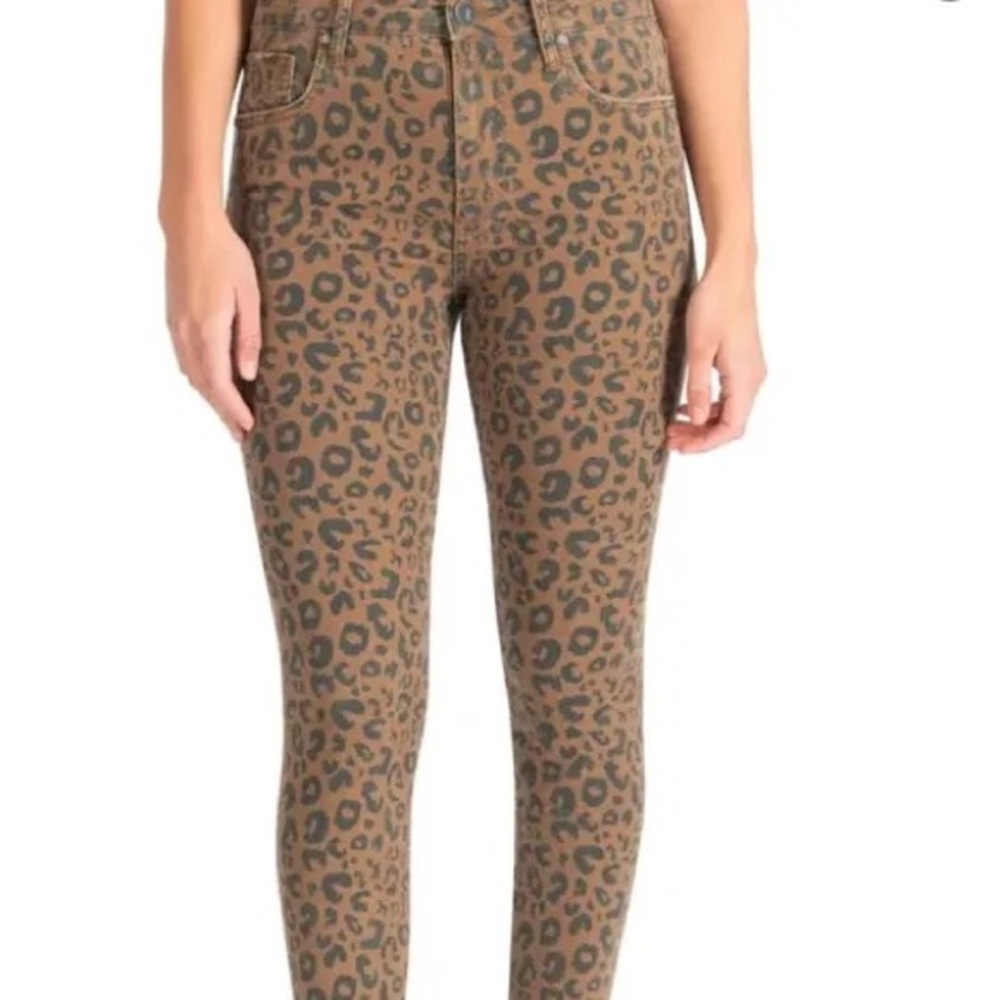 NWT Leopard Kut From The Kloth Donna High Rise Ankle Skinny Jeans